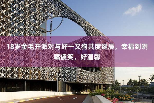 18岁金毛开派对与好一又狗共度诞辰，幸福到咧嘴傻笑，好温馨