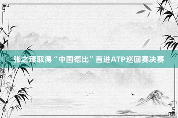 张之臻取得“中国德比”首进ATP巡回赛决赛