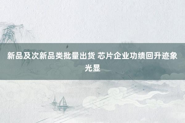 新品及次新品类批量出货 芯片企业功绩回升迹象光显