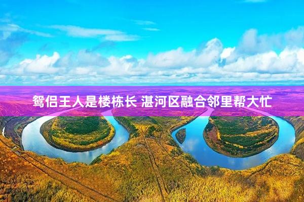 鸳侣王人是楼栋长 湛河区融合邻里帮大忙