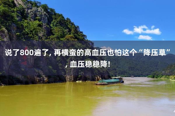 说了800遍了, 再横蛮的高血压也怕这个“降压草”, 血压稳稳降!